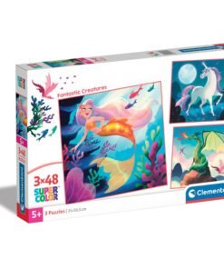 Clementoni Παιδικό Παζλ Super Color Fantastic Creatures 3x48 τμχ