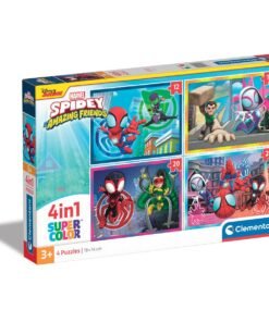 Clementoni Παιδικό Παζλ 4 in 1 Super Color Marvel Spidey Και Οι Απίθανοι Φίλοι Του 12-16-20-24 τμχ