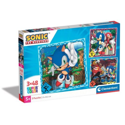 Clementoni Παιδικό Παζλ Super Color Sonic The Hedgehog 3x48 τμχ