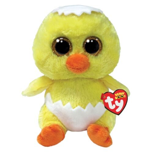 TY Beanie Boos Peetie Χνουδωτό Κοτοπουλάκι Σε Αυγό Κίτρινο 15εκ