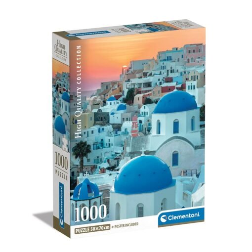 Clementoni Παζλ High Quality Collection Σαντορίνη 1000 τμχ - Compact Box