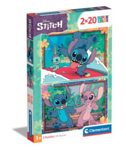 Clementoni Παιδικό Παζλ Super Color Disney Stitch 2x20 τμχ