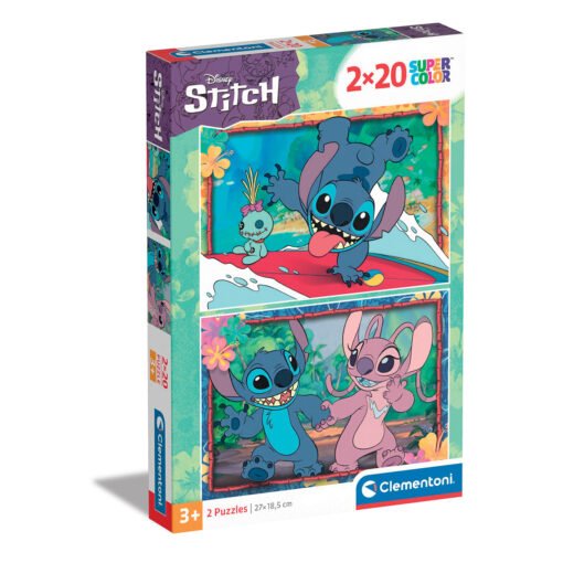 Clementoni Παιδικό Παζλ Super Color Disney Stitch 2x20 τμχ