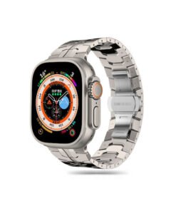 Techsuit Watchband (W063) - Apple Watch 1/2/3/4/5/6/7/8/9/SE/SE 2/Ultra/Ultra 2 (42/44/45/49mm) - Titanium