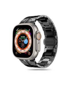 Techsuit - Watchband (W063) - Apple Watch 1/2/3/4/5/6/7/8/9/SE/SE 2/Ultra/Ultra 2 (42/44/45/49mm) Black