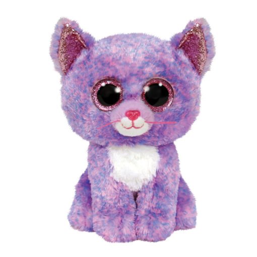 TY Beanie Boos Cassidy Χνουδωτό Γατούλα Μωβ 15εκ