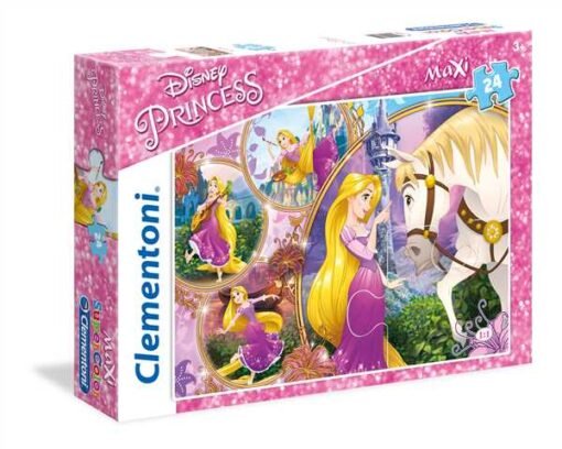 Clementoni Παιδικό Παζλ Maxi Super Color Disney Princess: Μαλλιά Κουβάρια 24 τμχ