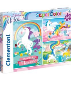 Clementoni Παιδικό Παζλ Super Color I Believe In Unicorns 3x48 τμχ