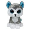 TY Beanie Boos Slush Χνουδωτό Σκυλάκι Γκρι Και Λευκό 15εκ