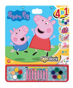 Giga Block Σετ Ζωγραφικής Peppa Pig 4 Σε 1 Για 3+ Χρονών