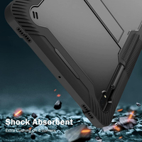 Techsuit Rugged TabShell + Glass Screen Protector για τα Samsung Galaxy Tab S8 Ultra / S9 Ultra / S10 Ultra - Black - Image 4