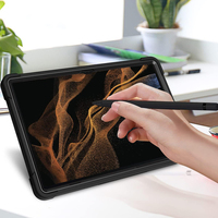Techsuit Rugged TabShell + Glass Screen Protector για τα Samsung Galaxy Tab S8 Ultra / S9 Ultra / S10 Ultra - Black - Image 3