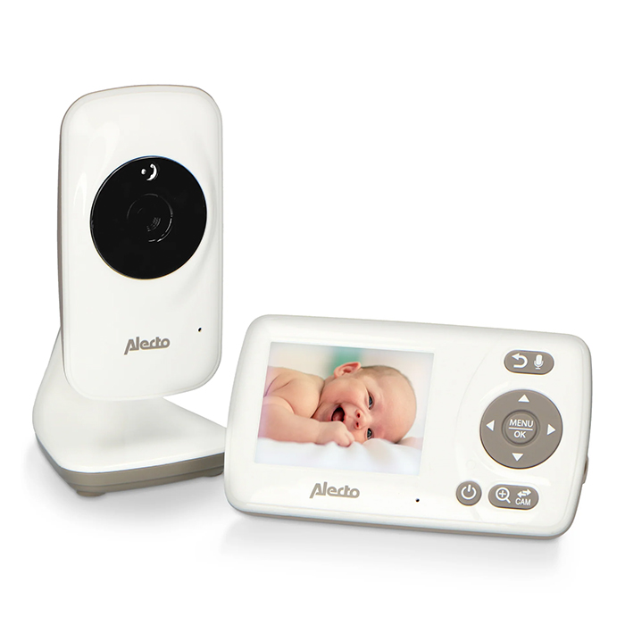 Full Eco Ασύρματη ενδοεπικοινωνία (baby monitor), τεχνολογίας FHSS 2.4GHz με δυνατότητα αμφίδρομης επικοινωνίας, κάμερα και έγχρωμη οθόνη 2.4" σε λευκό χρώμα. - ALECTO DVM-71