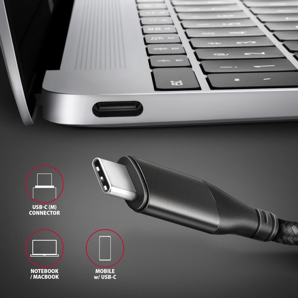 AXAGON RVC-HI2MC USB-C -> HDMI 2.0 ADAPTER 4K/60HZ ALUMINUM, 1,8M CABLE - Image 5