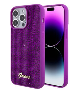 Guess “Disco Script Metal Logo Collection” Θήκη προστασίας για iPhone 14 Pro Max (Φουξια – GUHCP14XPMSDGSF)