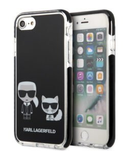 Karl Lagerfeld Ikonik Case “Karl & Choupette” Θήκη προστασίας από σκληρό πλαστικό – iPhone 7/8/SE (Μαύρο – KLHCI8TPEKCK)