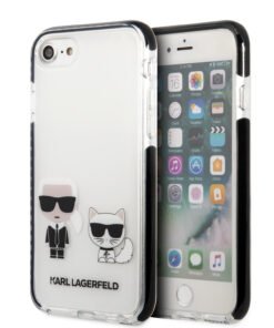 Karl Lagerfeld Ikonik Case “Karl & Choupette” Θήκη προστασίας από σκληρό πλαστικό – iPhone 7/8/SE (Λευκό – KLHCI8TPEKCW)