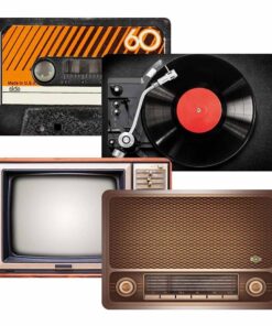Retro Placemats - Ρετρό Σουπλά - Σετ 4 Τεμαχίων για Μοναδική Διακόσμηση Τραπεζιού