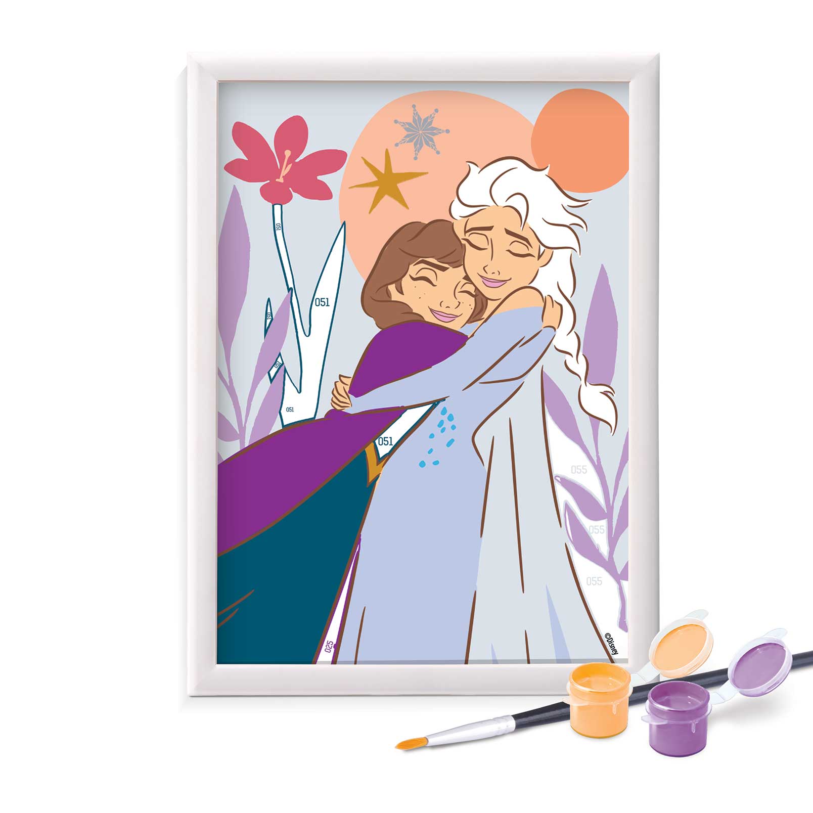 HappiHobbi Paint & Frame Paint by Numbers Disney Frozen Για Ηλικίες 6+ Χρονών - Image 3