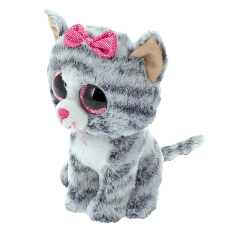 TY Beanie Boos Kiki Χνουδωτή Γατούλα Γκρι 23εκ - Image 2