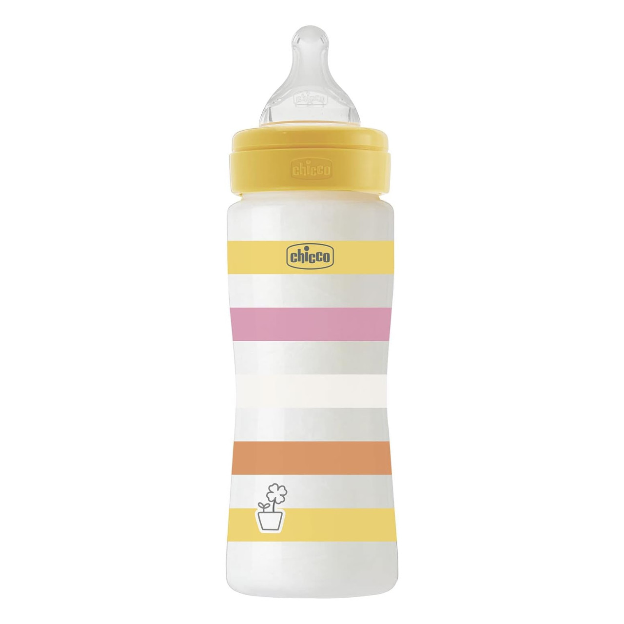 Chicco Πλαστικό Μπιμπερό Well Being Κατά των Κολικών Ροζ 330ml Για 4+ Μηνών - Image 3