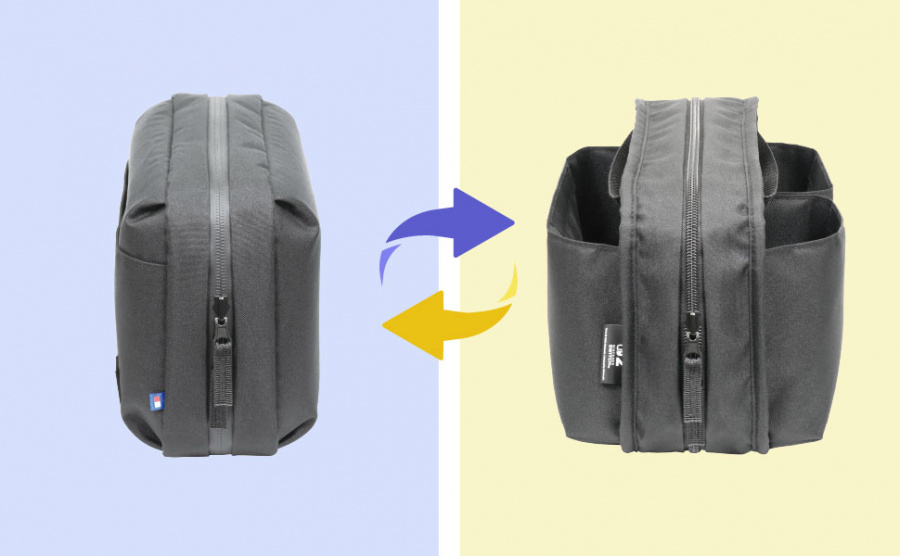 HORI (NSX-026E) REVERSIBLE TRAVEL POUCH (BLACK) FOR SWITCH 2 / SWITCH / SWITCH OLED - Image 4