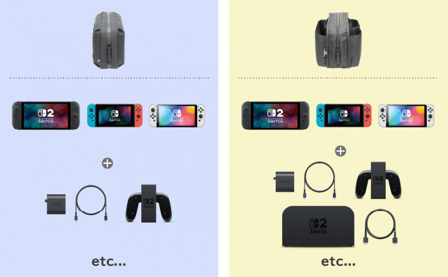 HORI (NSX-026E) REVERSIBLE TRAVEL POUCH (BLACK) FOR SWITCH 2 / SWITCH / SWITCH OLED - Image 5