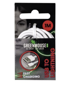 Καλώδιο φόρτισης και δεδομένων GreenMouse – Lightning 1,0 m σε λευκό χρώμα με συσκευασία blister - 66956460