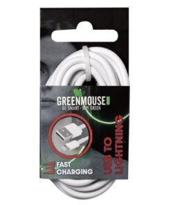 Καλώδιο φόρτισης και δεδομένων GreenMouse – Lightning 2,0 m σε λευκό χρώμα με συσκευασία blister - 66956538