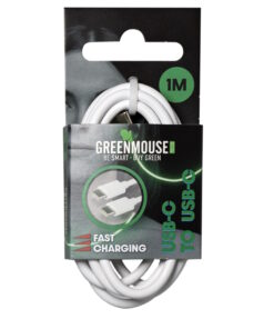 Καλώδιο φόρτισης και δεδομένων GreenMouse – USB-C σε USB-C 1,0 m σε λευκό χρώμα με συσκευασία blister - 66956596