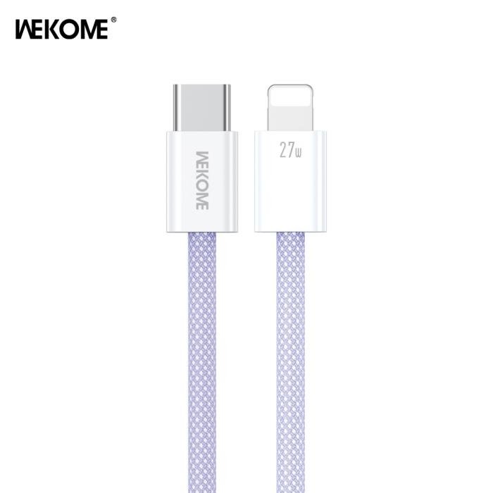 Καλώδιο Φόρτισης WK WDC-21 USB-C σε Lightning PD 27W 1m Μώβ