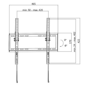 Βάση Τηλεόρασης Επιτοίχια LogiLink BP0010 32"-55" έως 35kg - Image 2