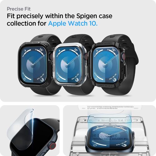 Spigen Eliteshield EZ Fit tempered γυαλί διάφανο για Apple Watch 10/11 2024 46mm (AFL08579) - Image 12