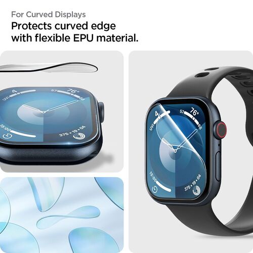 Spigen Eliteshield EZ Fit tempered γυαλί διάφανο για Apple Watch 10/11 2024 46mm (AFL08579) - Image 9
