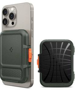 SPIGEN LOCK FIT MAGSAFE UNIVERSAL MAGNETIC CARD HOLDER MILITARY GREEN AFA08528