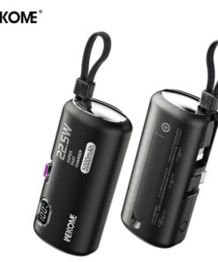 Power Bank 5000mAh PD 22,5W WK WP-19 2 Θέσεων, με καλώδιο Lightning Μαύρο