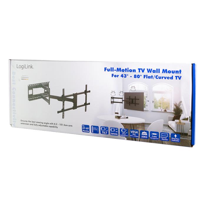 Βάση Τηλεόρασης Επιτοίχια LogiLink BP0138 43"-80" έως 50kg - Image 3