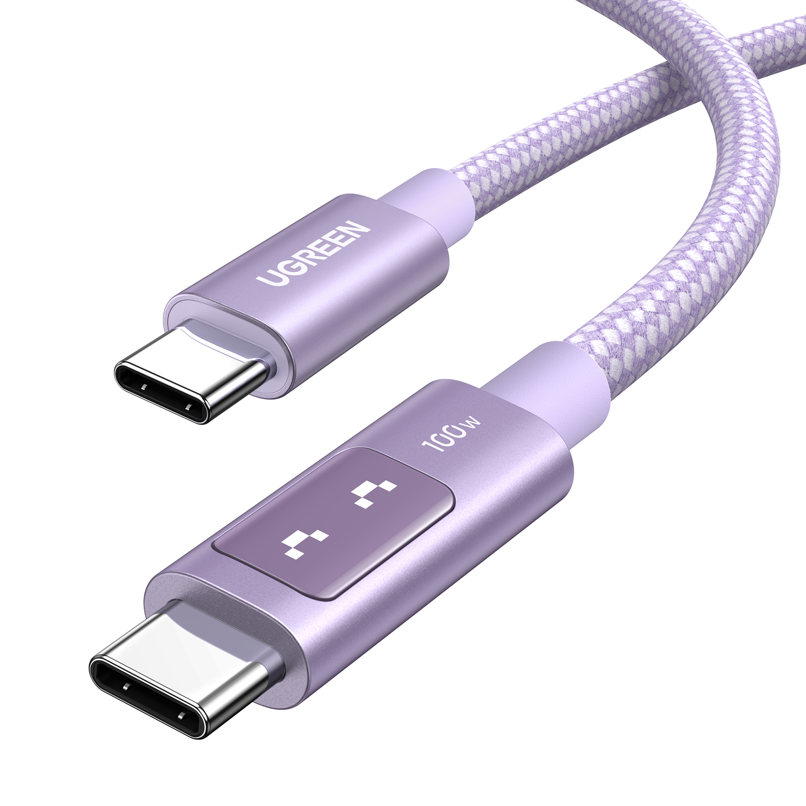 Καλώδιο Φόρτισης UGREEN L509 65092 USB-C σε USB-C PD 100W 1m Μώβ - Image 2