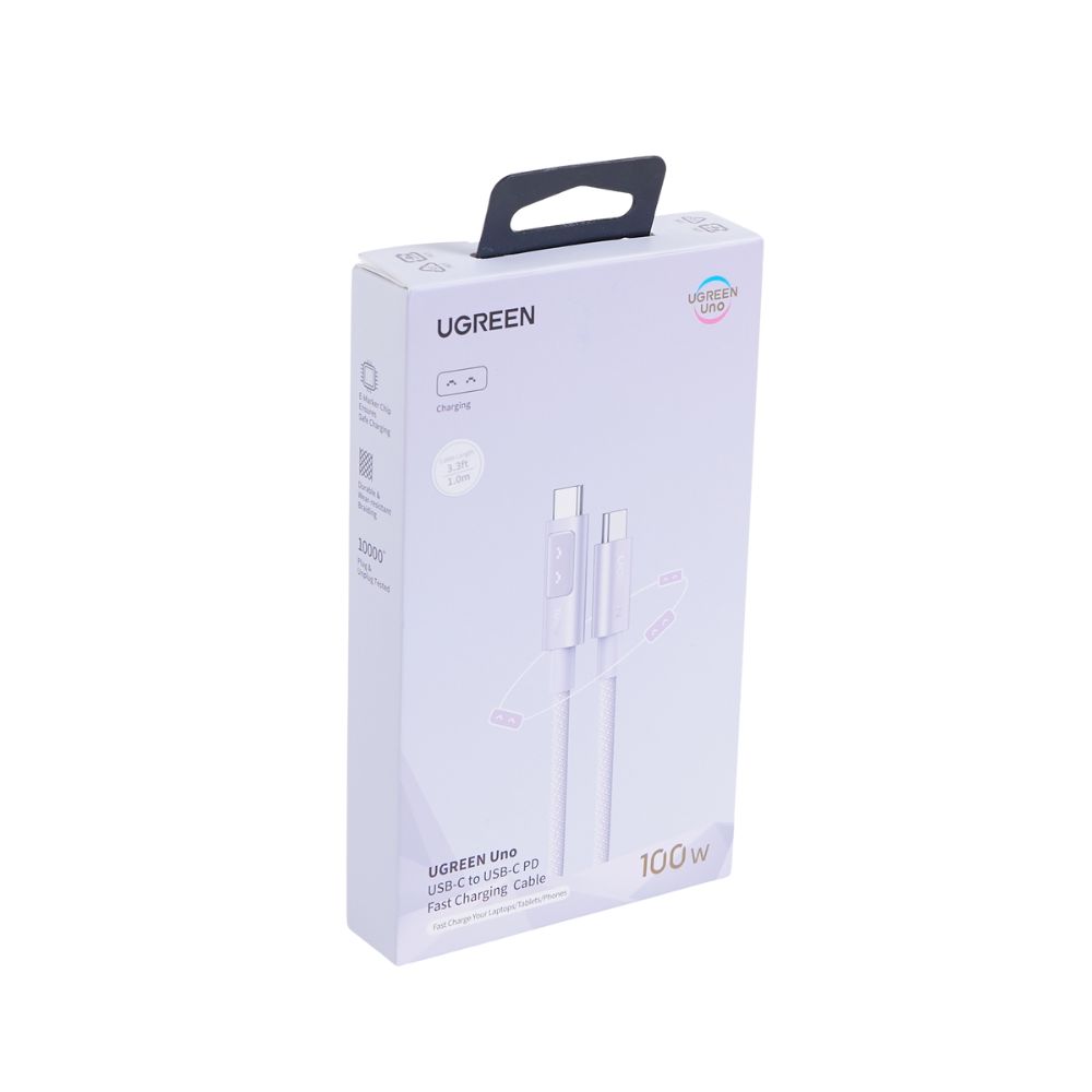Καλώδιο Φόρτισης UGREEN L509 65092 USB-C σε USB-C PD 100W 1m Μώβ - Image 3