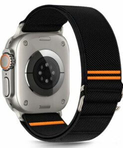 TECH-PROTECT NYLON SLIP APPLE WATCH 6 / 7 / 8 / 9 / 10 / SE / ULTRA 1 / 2 (44 / 45 / 46 / 49 MM) BLACK