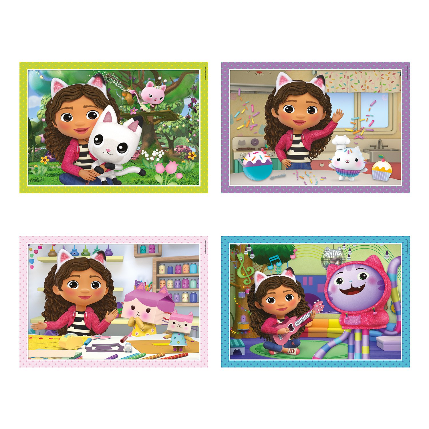 Clementoni Παιδικό Παζλ 4 in 1 Super Color DreamWorks Gabby's Dollhouse 12-16-20-24 τμχ - Image 2