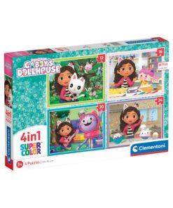 Clementoni Παιδικό Παζλ 4 in 1 Super Color DreamWorks Gabby's Dollhouse 12-16-20-24 τμχ