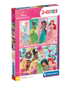 Clementoni Παιδικό Παζλ Super Color Disney Princess 2x60 τμχ