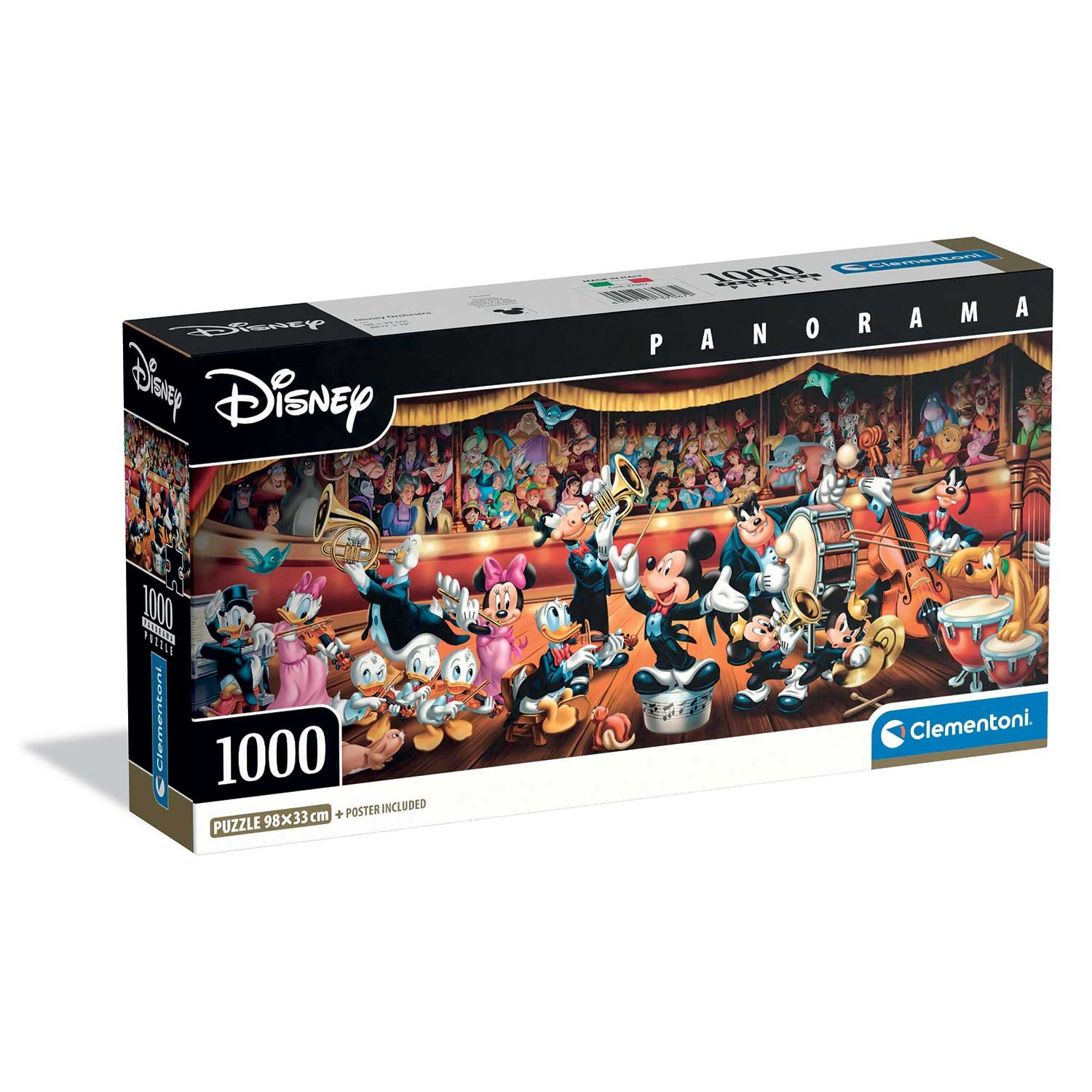 Clementoni Παζλ Panorama High Quality Collection Disney Ορχήστρα 1000 τμχ - Compact Box