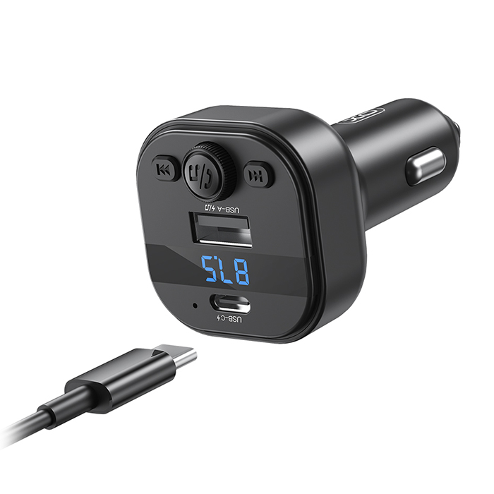 Bluetooth ΜΡ3 αναμεταδότης FM αυτοκινήτου με θύρα φόρτισης Type-C και καλώδιο φόρτισης Type-C - XO BCC18 - Image 3