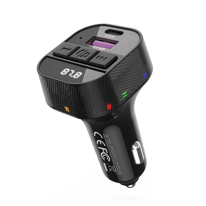 Bluetooth ΜΡ3 αναμεταδότης FM αυτοκινήτου με θύρες φόρτισης Type-A+Type-C PD 30W - XO BCC17 - Image 3