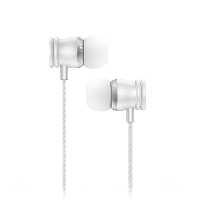 Ενσύρματα in-ear μεταλλικά ακουστικά με μικρόφωνο και βύσμα USB-C, σε λευκό χρώμα - XO EP80 - Image 3