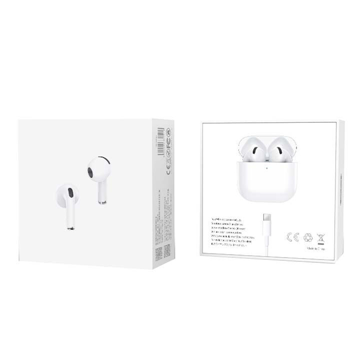 Bluetooth ακουστικά handsfree 6ης γενιάς με θήκη ασύρματης φόρτισης, σε λευκό χρώμα - XO T6 PODS - Image 4