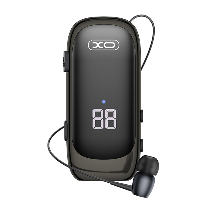 In-ear Bluetooth ακουστικό με επεκτεινόμενο καλώδιο, σε μαύρο χρώμα - XO BE51 - Image 2