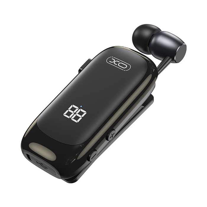In-ear Bluetooth ακουστικό με επεκτεινόμενο καλώδιο, σε μαύρο χρώμα - XO BE51 - Image 3